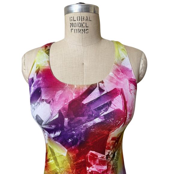 Le Superbe Reversible One & Done Snake & Crystal Midi Tank Dress Size Small - Picture 6 of 11